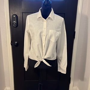 J Crew button down with tie bottom